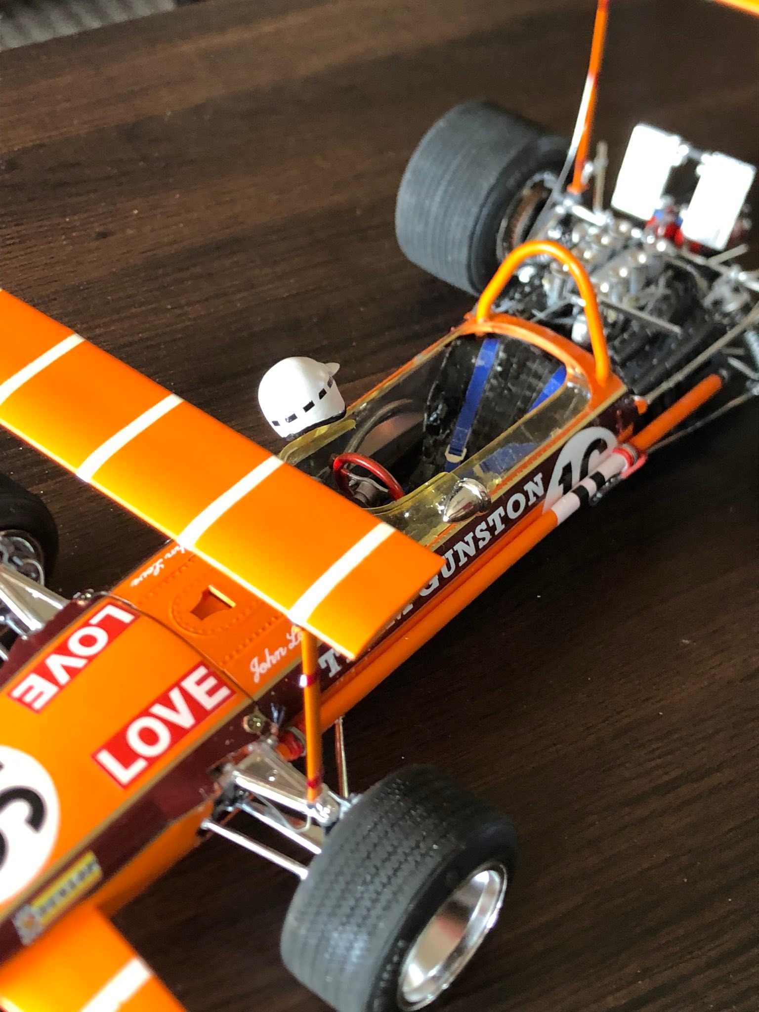Lotus 49B Gold Leaf 1/12 scale Tamiya kit, 1968 Mexican Grand Prix