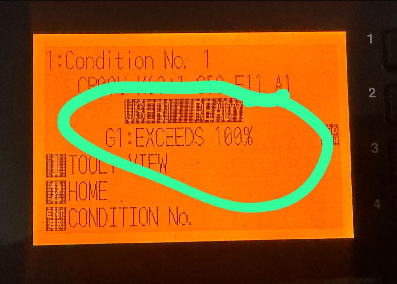 Graphtec FC9000 alarm with 