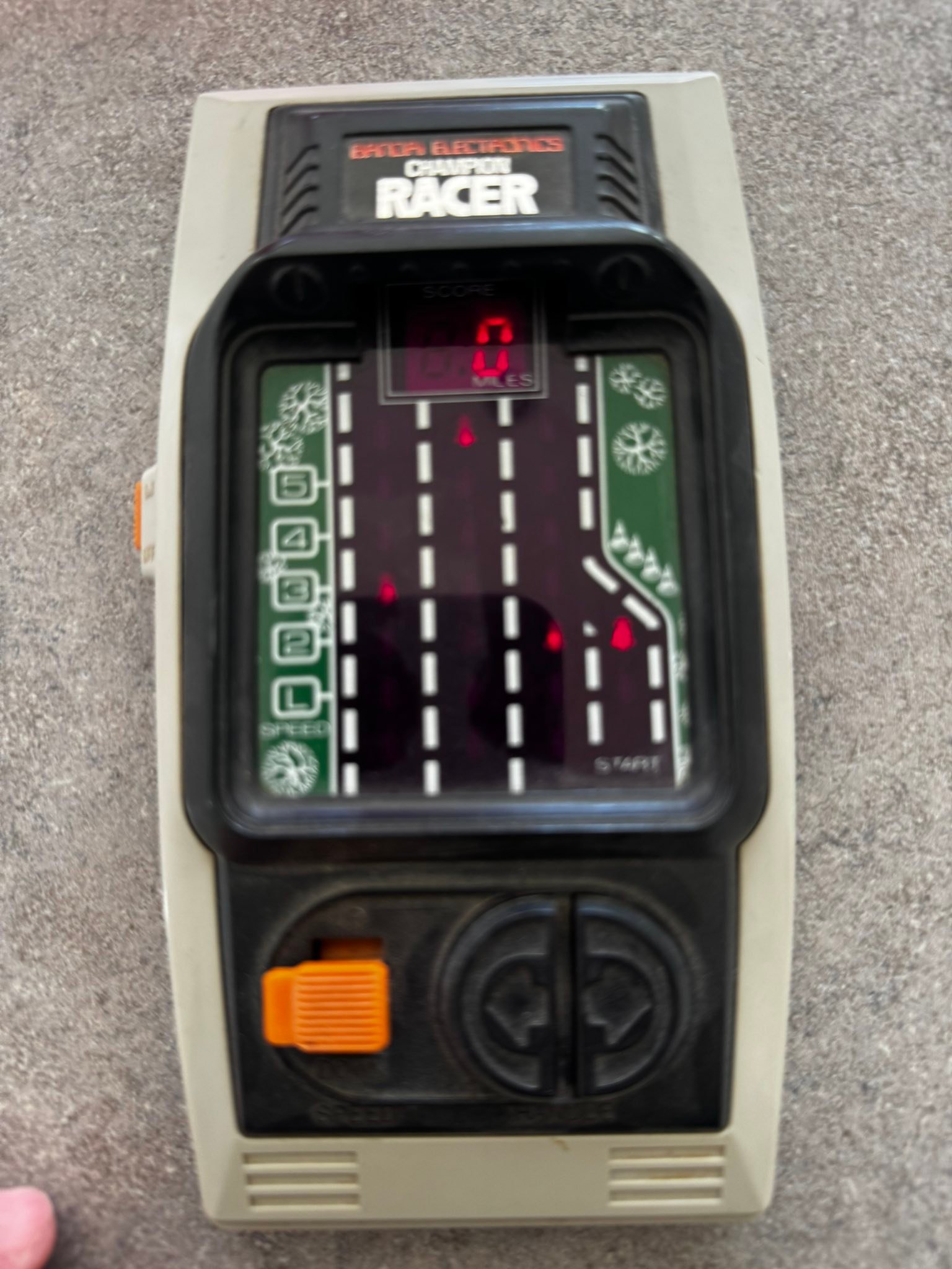 Vintage Bandai America Champion Racer handheld game found