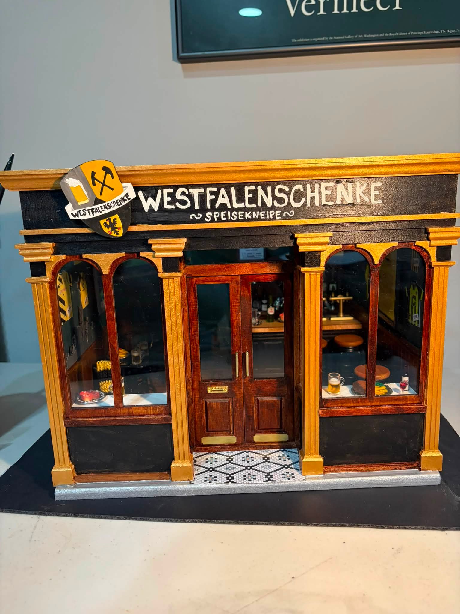 Handmade Dortmund-themed roombox for 30th birthday gift