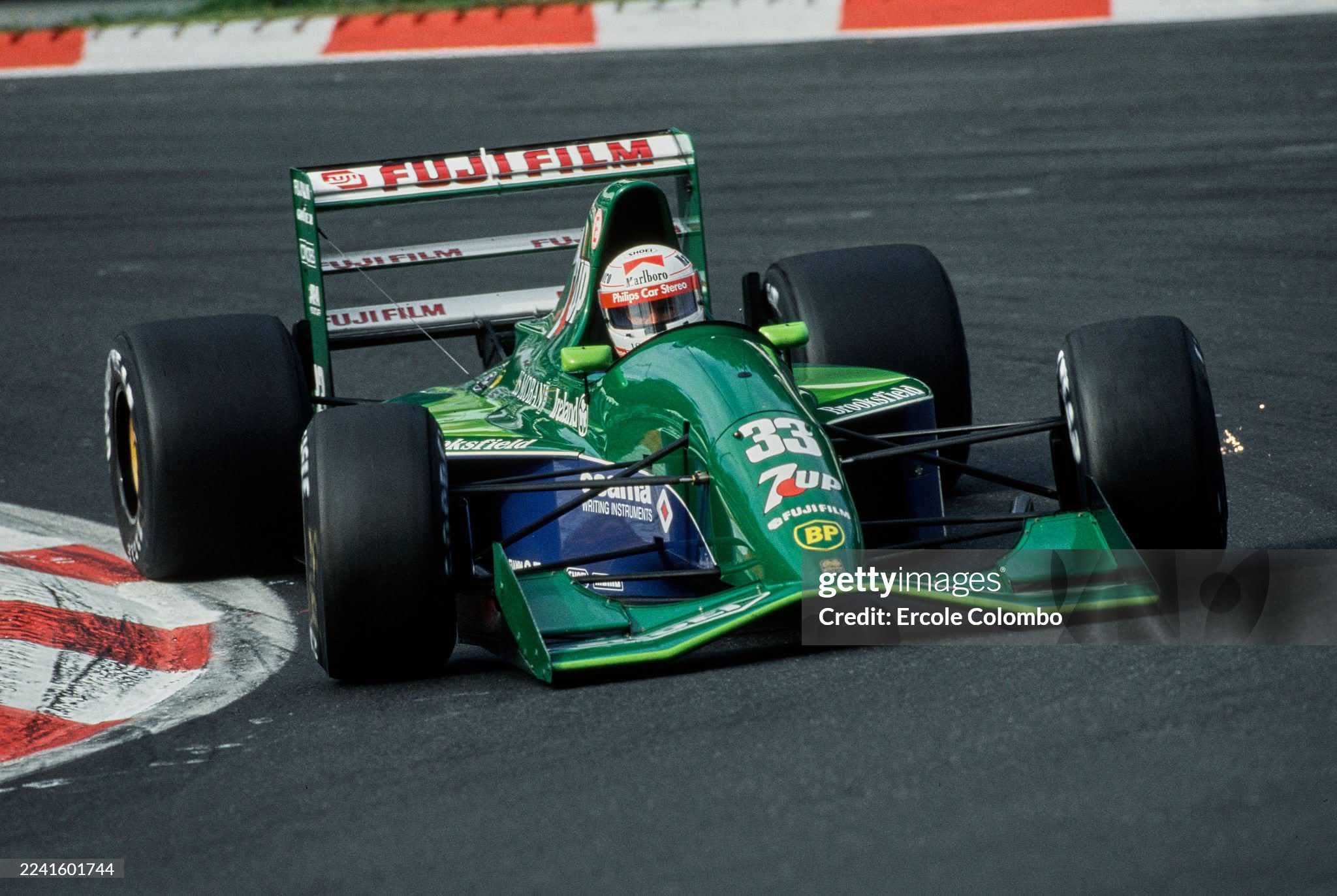 Andrea de Cesaris in 1993 Hockenheim with Tyrrell 021