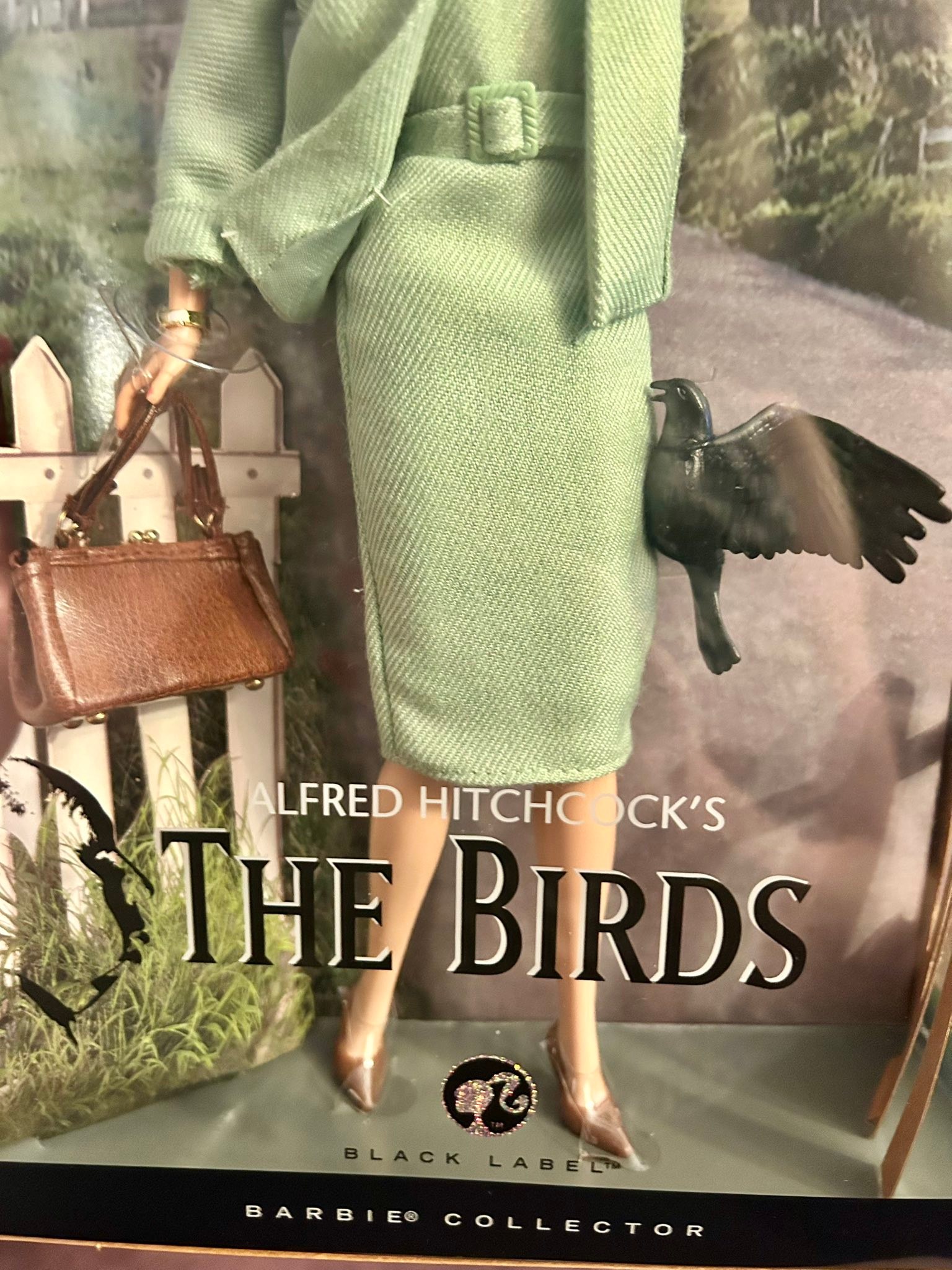 Alfred Hitchcock Barbie as Tippi Hedren in The Birds