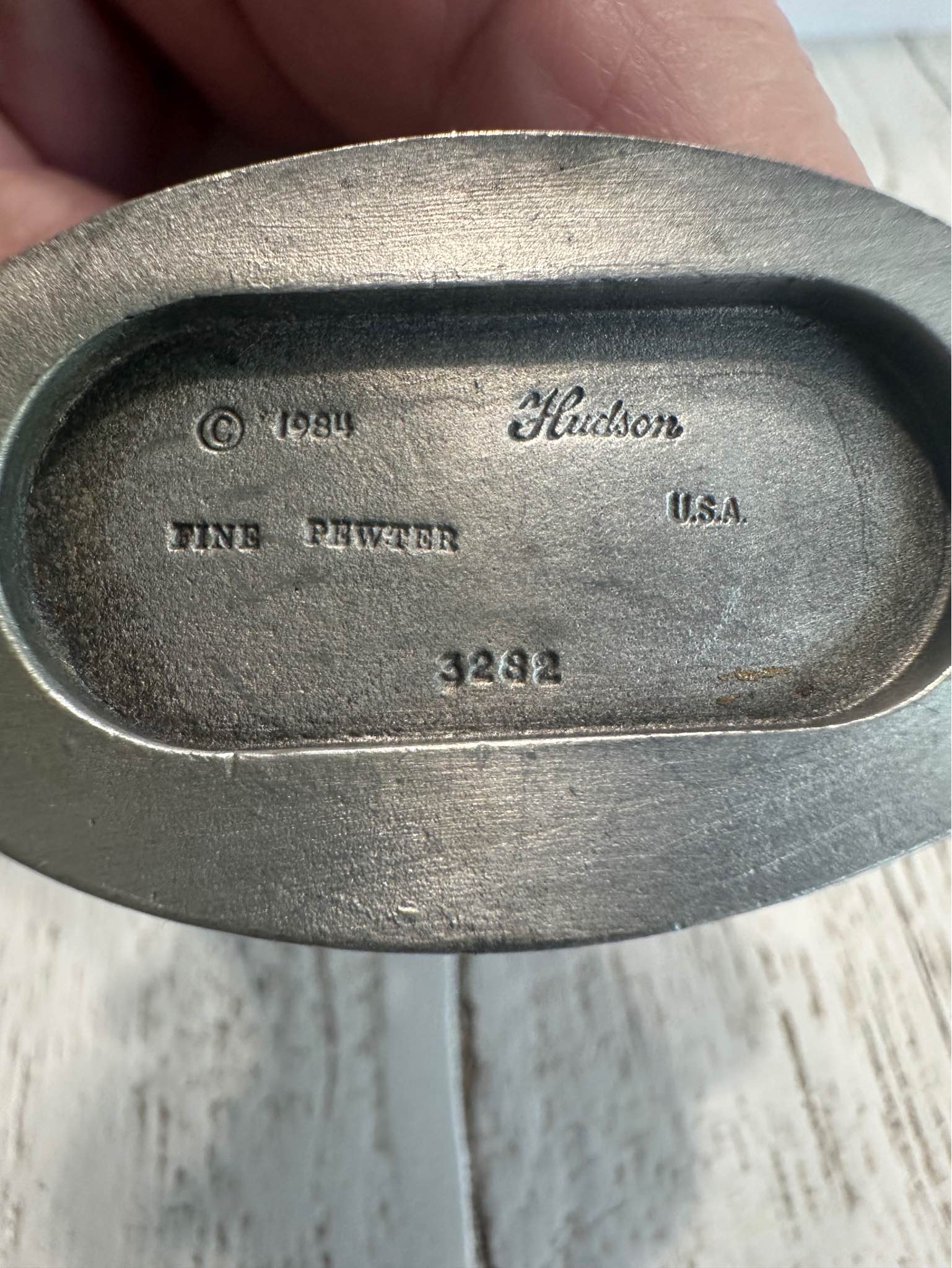 Vintage 1984 Hudson Fine Pewter carousel collection includes