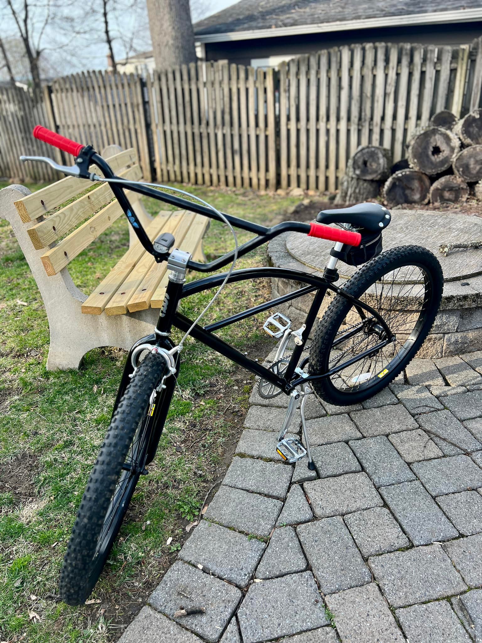 Customized klunker bike with vintage parts