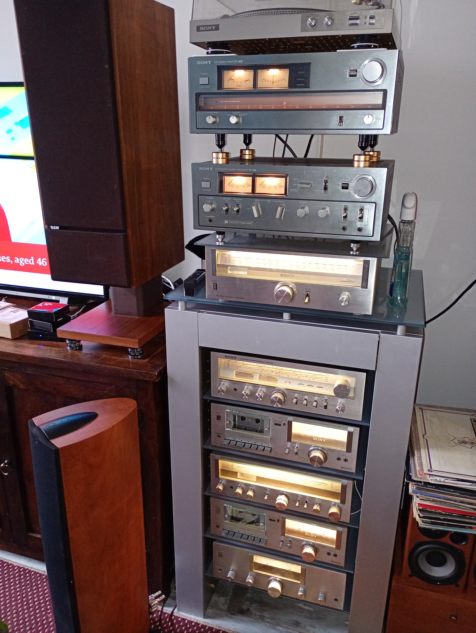 my vintage Sony Rack and stack 반드NY SONY ריובמי' GORY อบพ es
