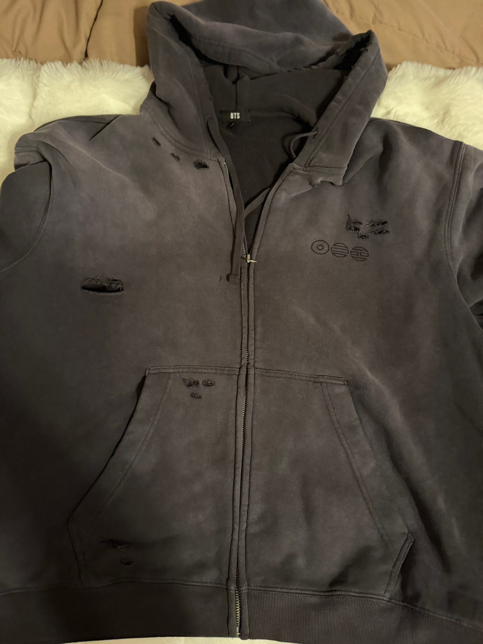BTS world tour charcoal hoodie for sale
