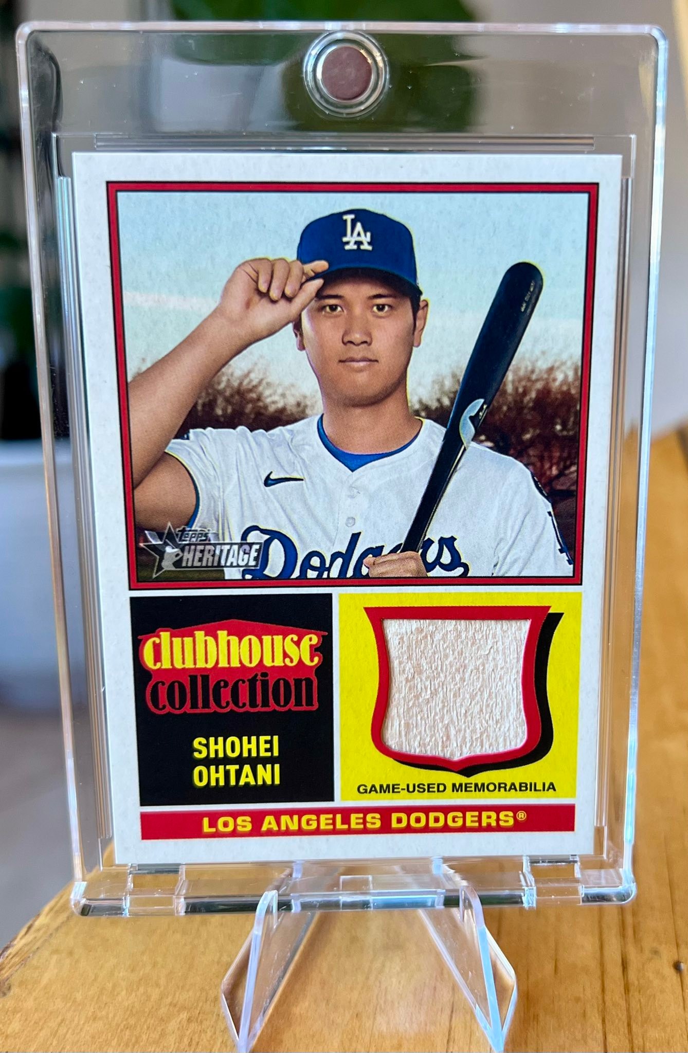 Shohei Ohtani game-used bat relic card auction