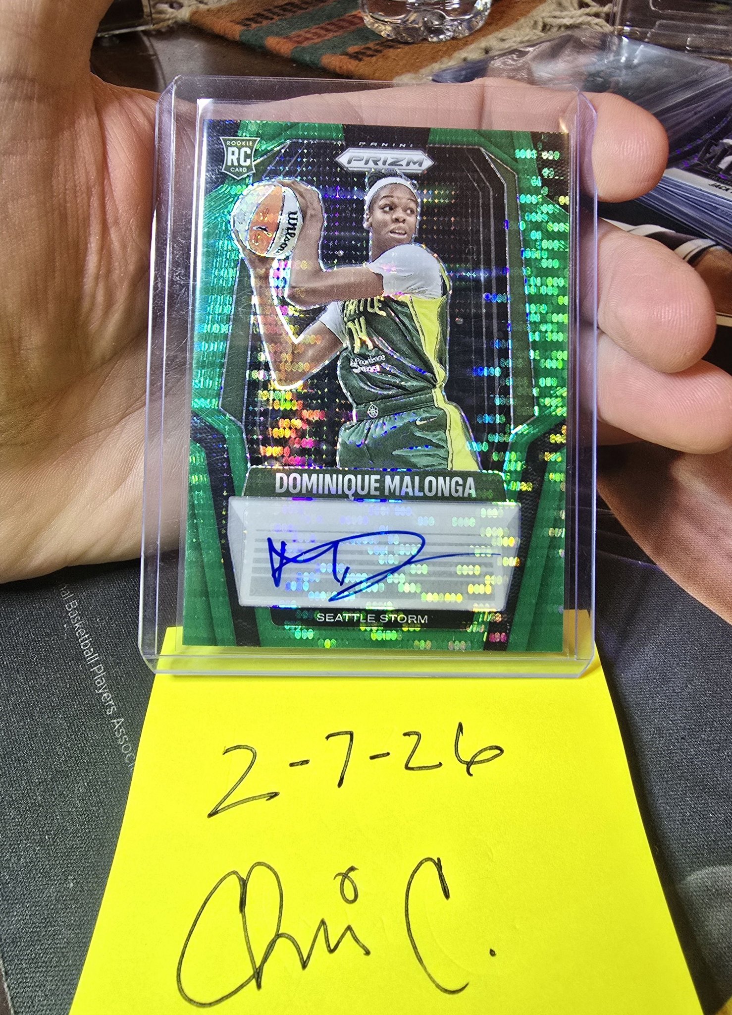 Rare green pulsar parallel basketball card is from the 2023-24 