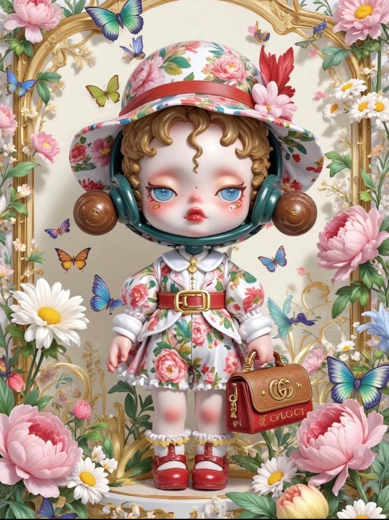 SKULL PANDA × GUCCI #skullpanda GUCCI FLOIE 65 下 одом ۰٤4.L11S D