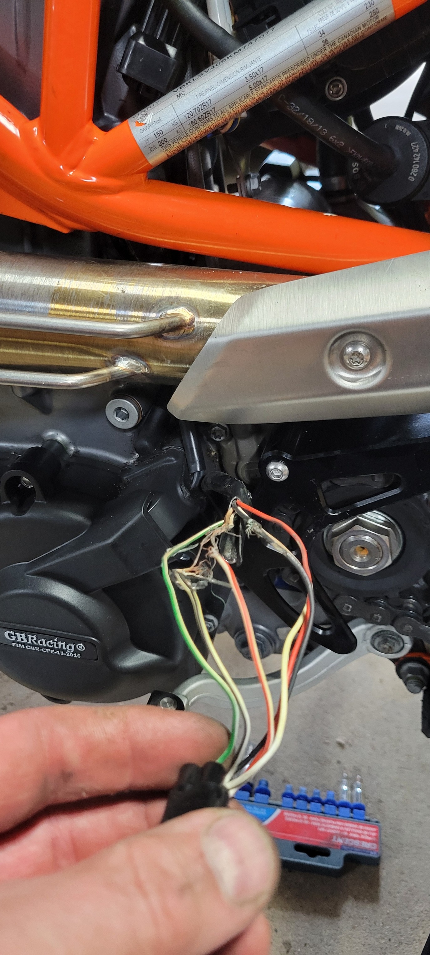 Why are motorcycle wires melting?
