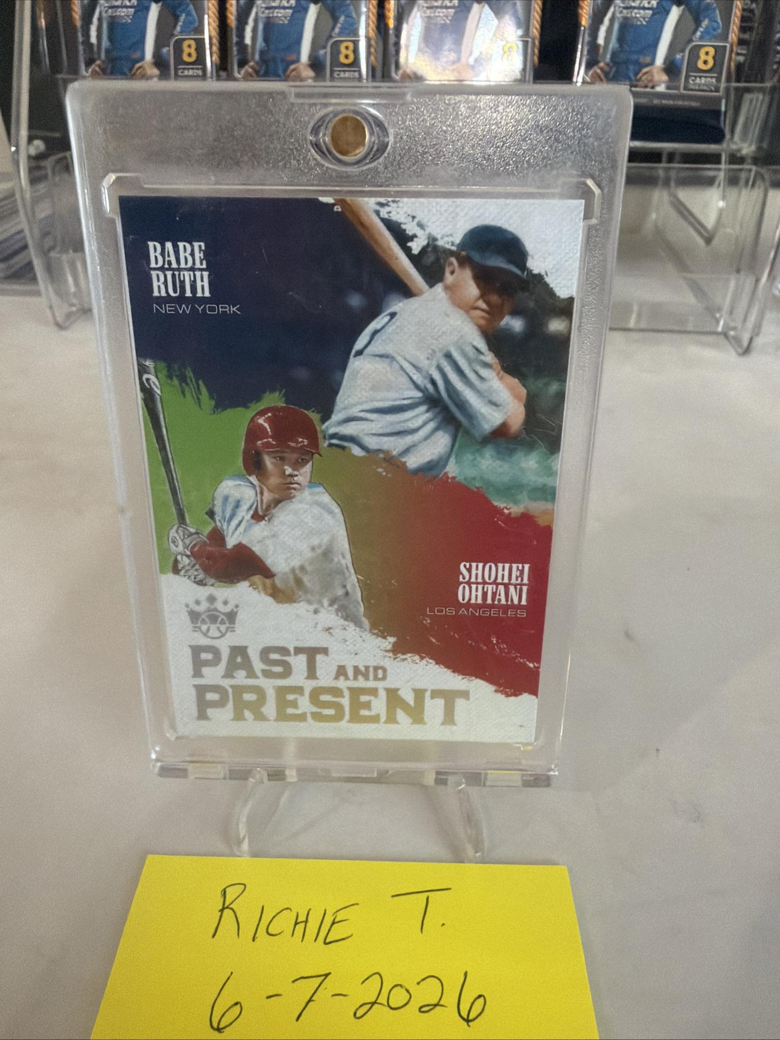 Wow. This dual game-used bat barrel 1/1 of Shohei Ohtani & Babe 