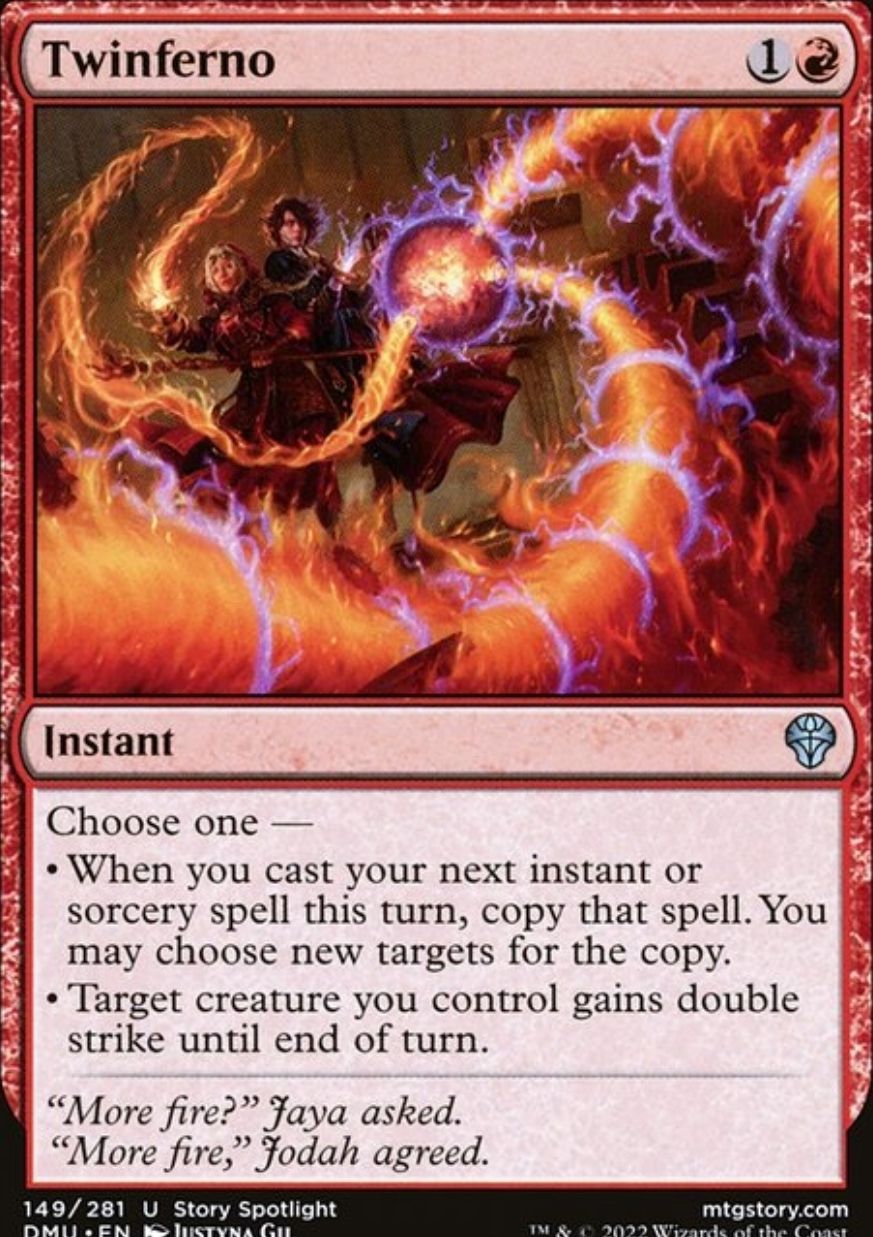 How many prowess triggers do I get if I cast twinferno followed by ...