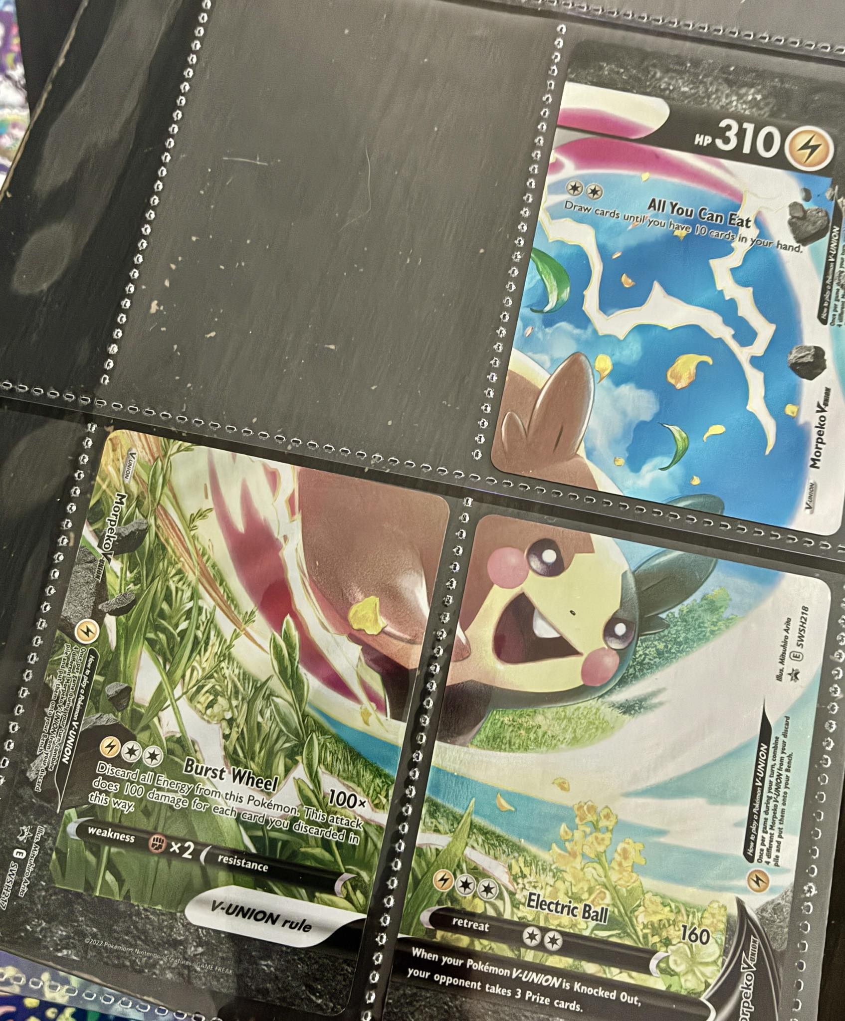 all you can eat pokemon card Trading Game Morpeko V-Union - 4 Card Set - SWSH215 - SWSH216 - SWSH217 - SWSH218 This attack does 100 damage for each card you discarded in this way Morpeko V-Union #SWSH216 Prices |