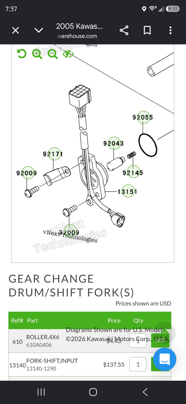 Neutral safety switch for 2005 Kawasaki ZX12R motorcycle for sale