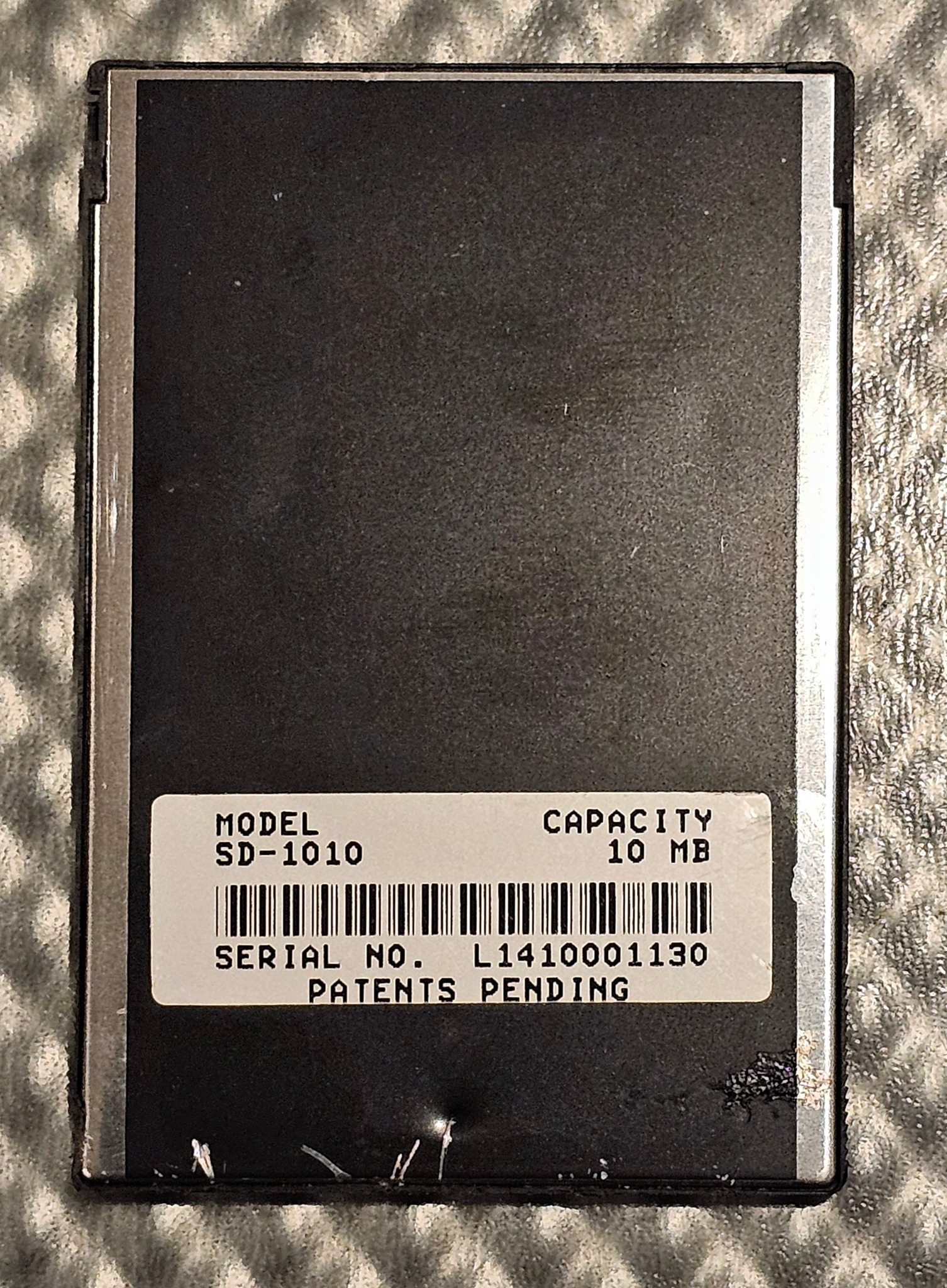 SunDisk 10mb PCMCIA flash storage for HP 95lx