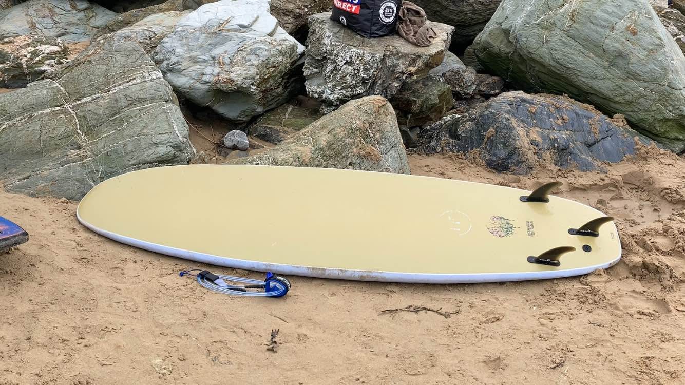 Mick Fanning Soft top Surfboard 8ft 6” x 24” x 3 1/2” …. 87 ltrs 
