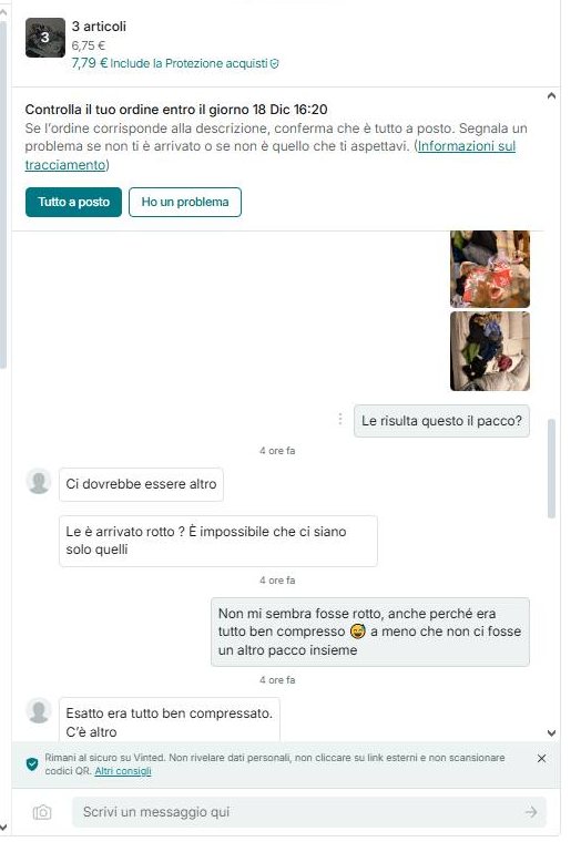 VINTED pubblicità/cerco/vendo | Salve a tutti! Ho bisogno di un ...