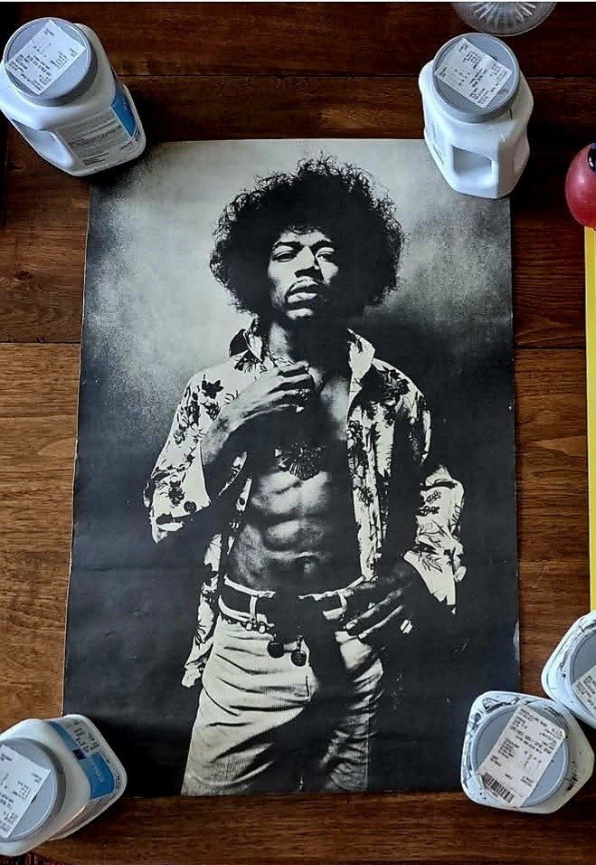 Jimi Hendrix on 1967 Fillmore poster