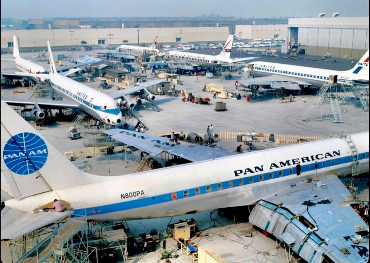 Pan Am Douglas DC-8-32s at JFK Airport 1963