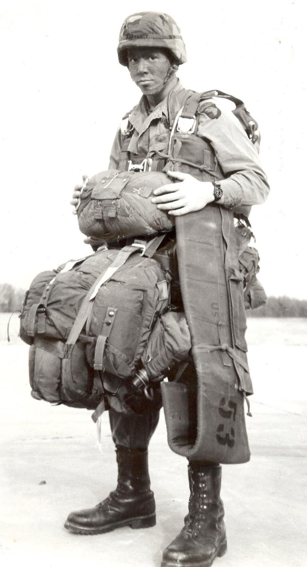 American paratrooper uniform and gear