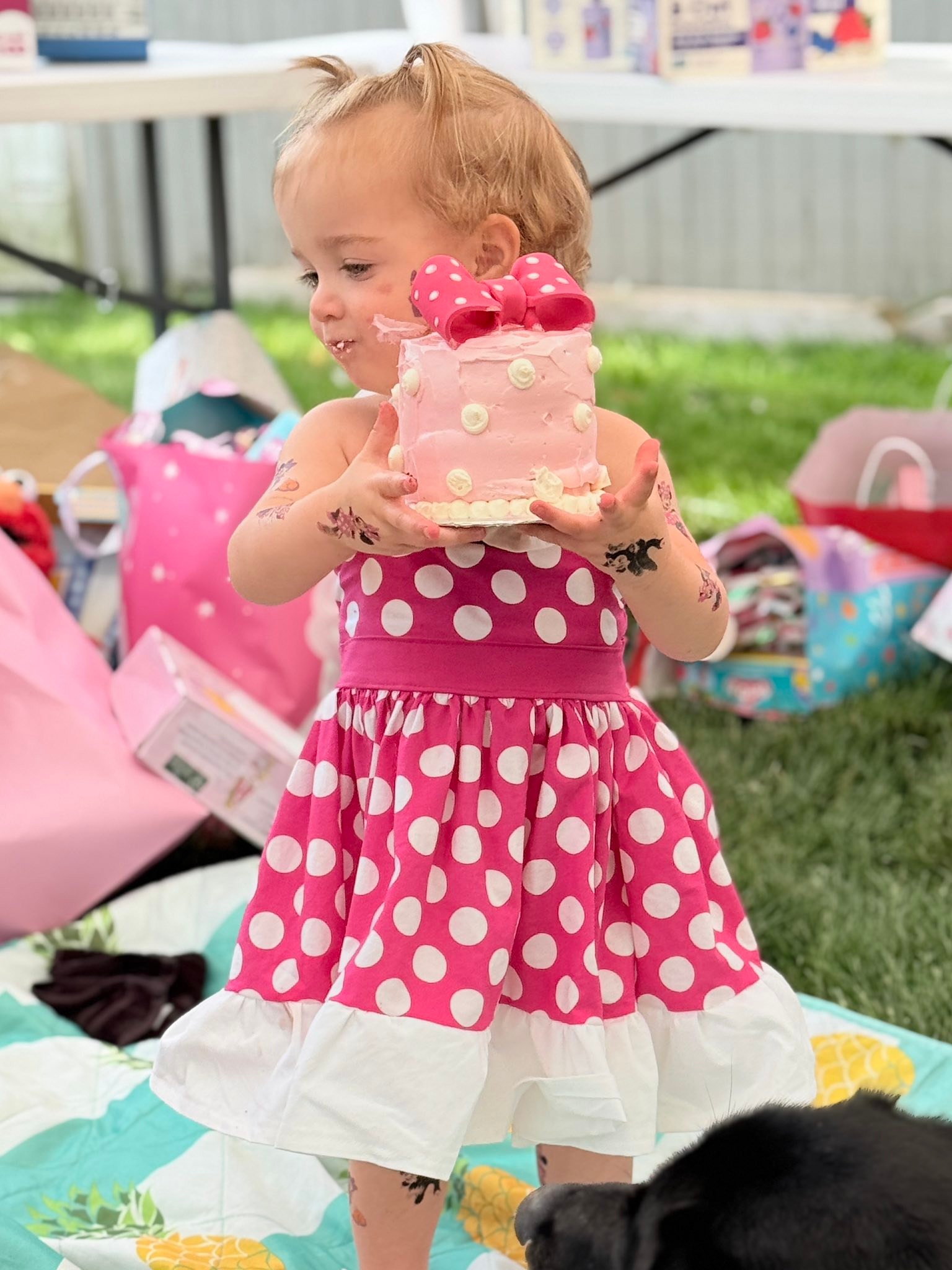 2nd birthday minnie mouse dress themed party with Elise from Little Lizard King Girl Cat Themed Birthday division:collection it is just a Color:Butter
