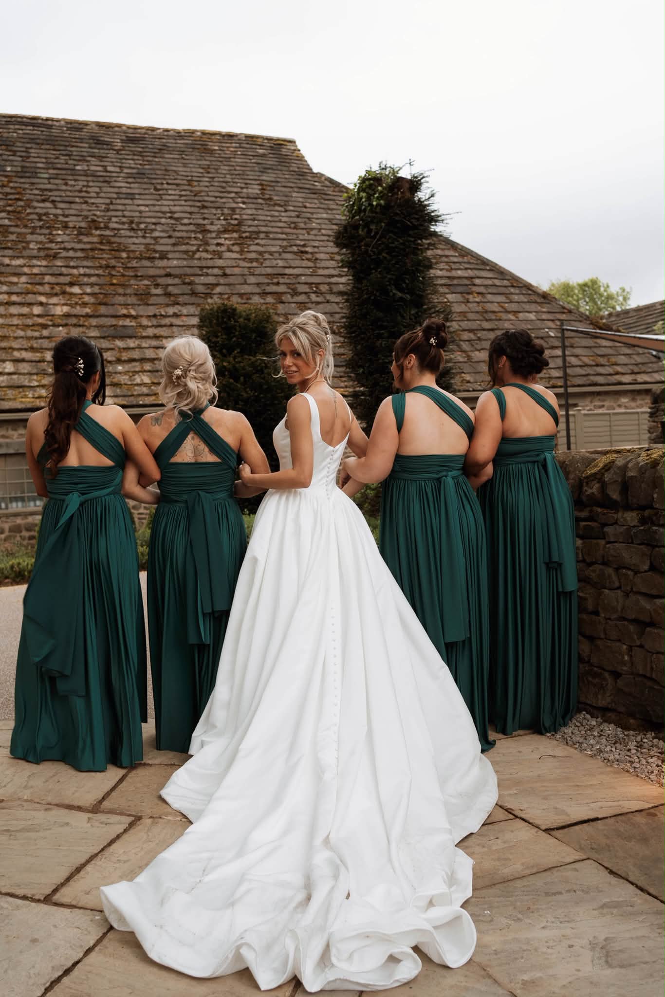 Forest green multiway bridesmaid dresses for sale