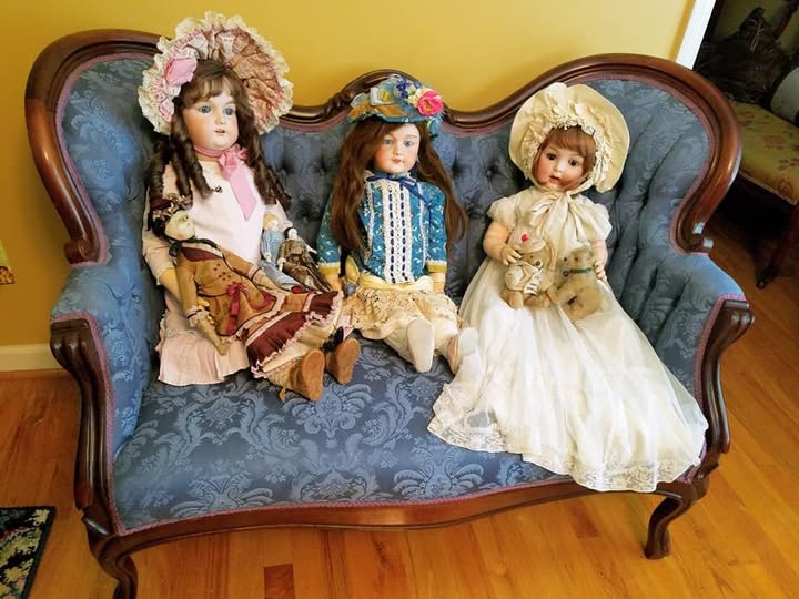 Three German porcelain dolls from the 1910-/1920's.