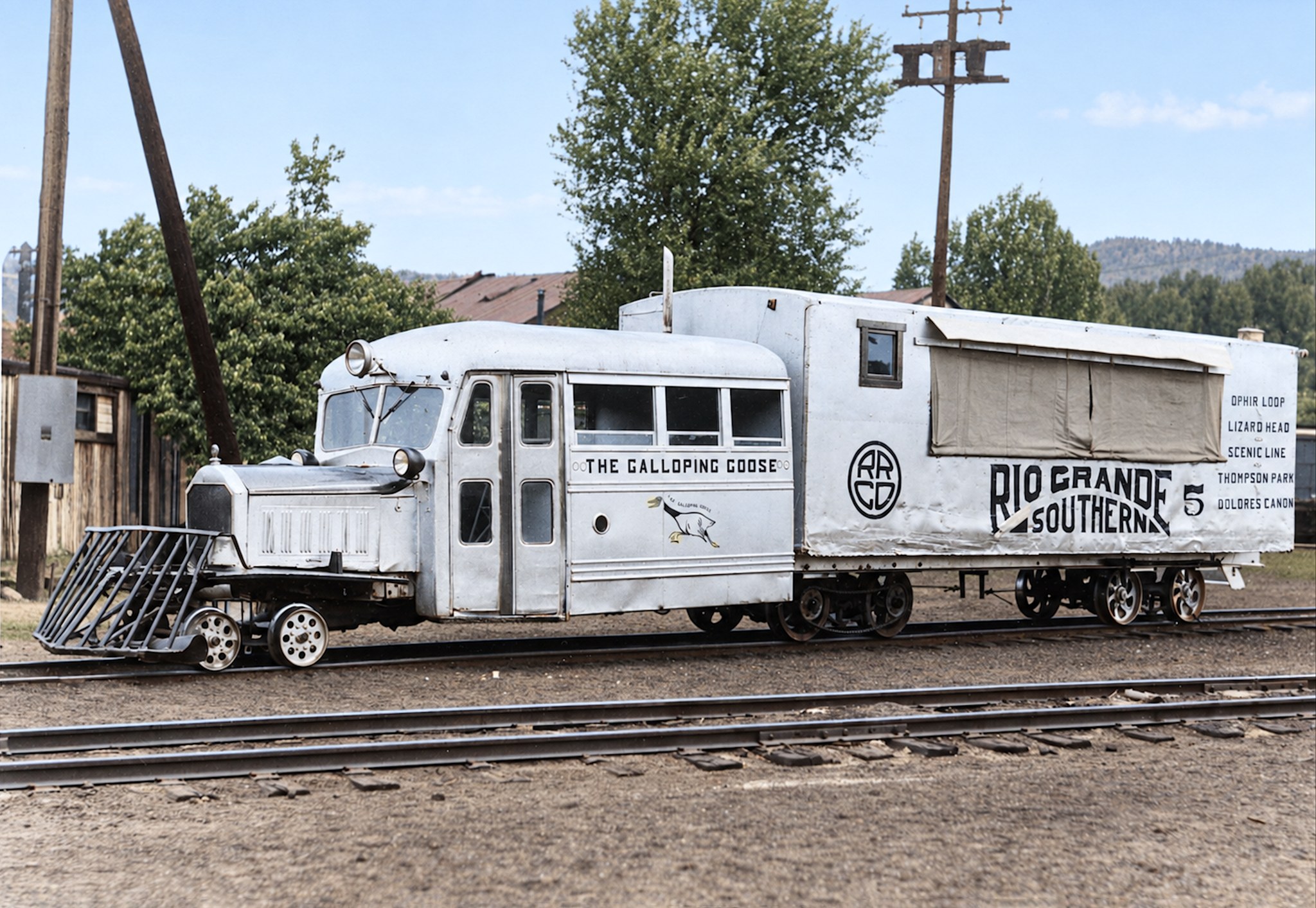 Rio Grande Southern motor car number 7 in Placerville