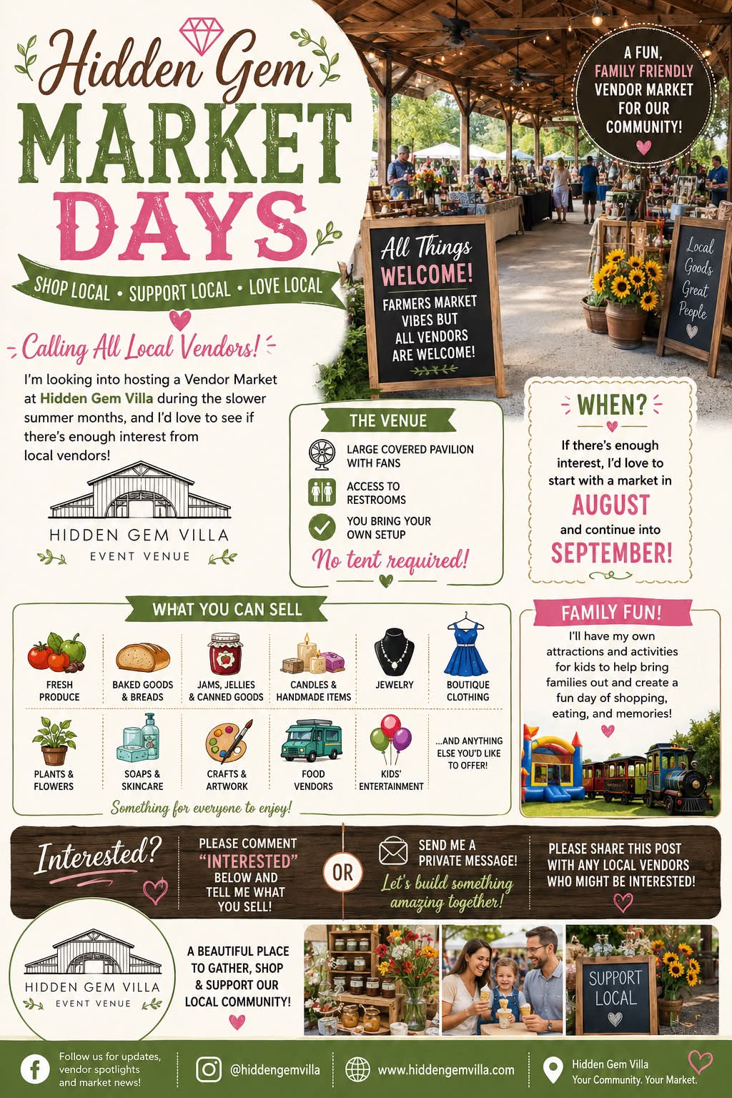 Sip, Shop, Stroll and Stay Awhile Market in Downtown Cameron, TX