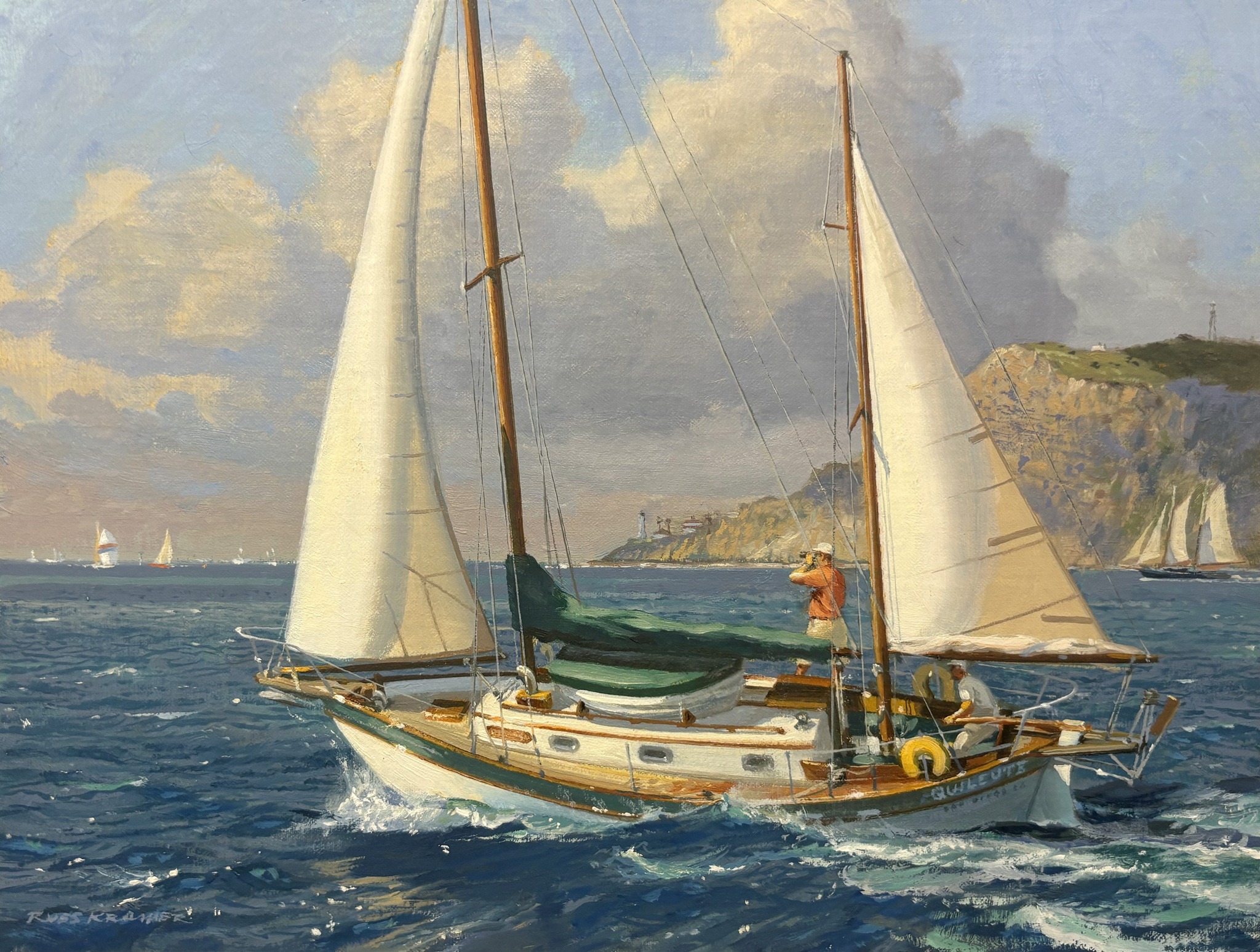 Beautiful framed art print by Tim Thompson. This is 'Yachts ⛵️of
