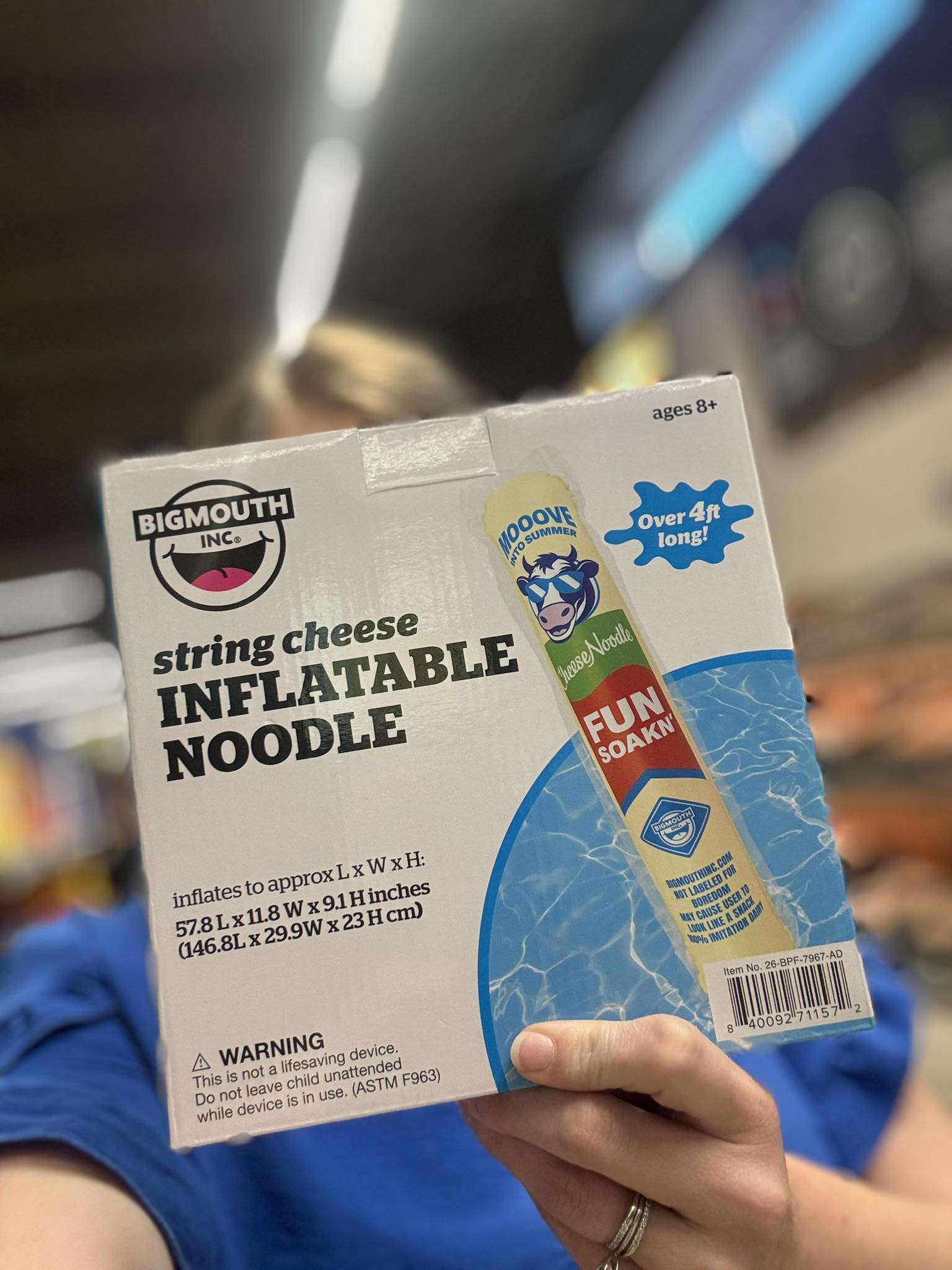 Aldi's String Cheese Inflatable Noodle by Bigmouth Inc