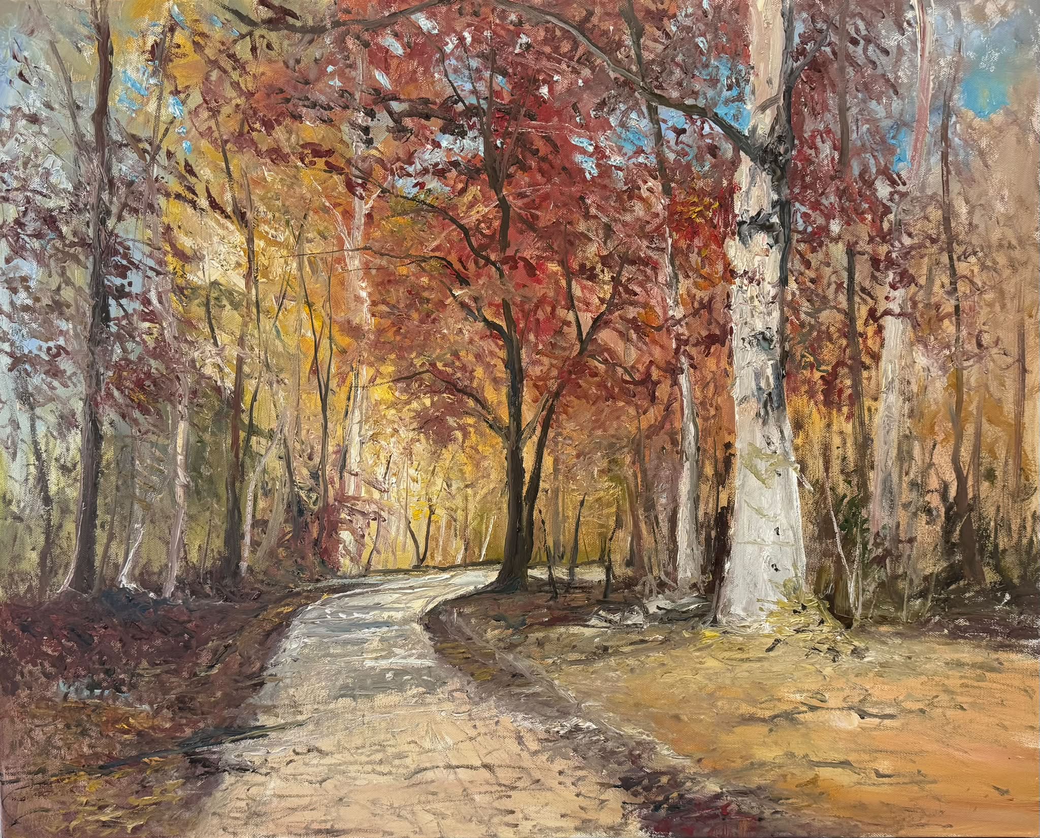 Today's work depicts what I am waiting on…..cooler weather