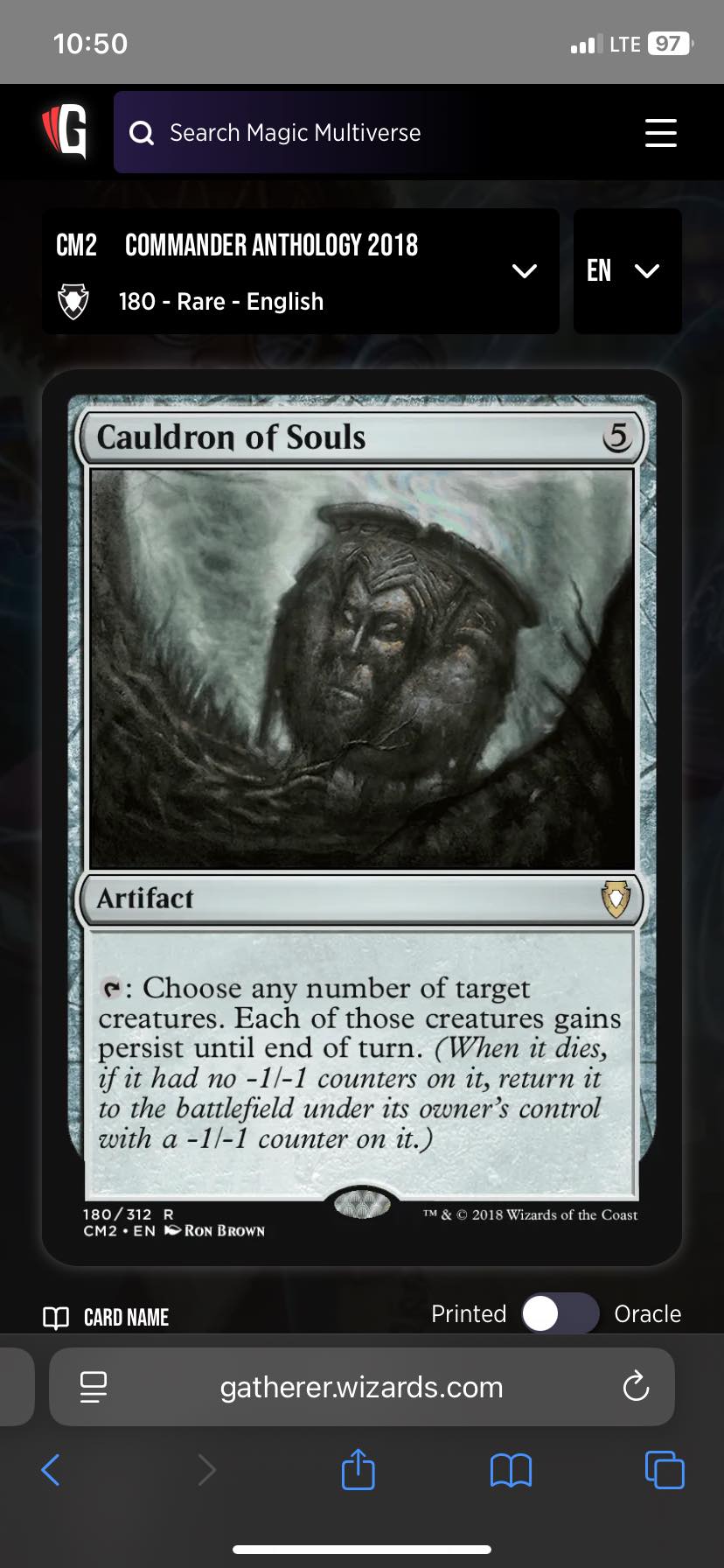 mtg cards with persist (Retro Foil Etched) [Modern Horizons 2] In the tight Persist | Special Guests |