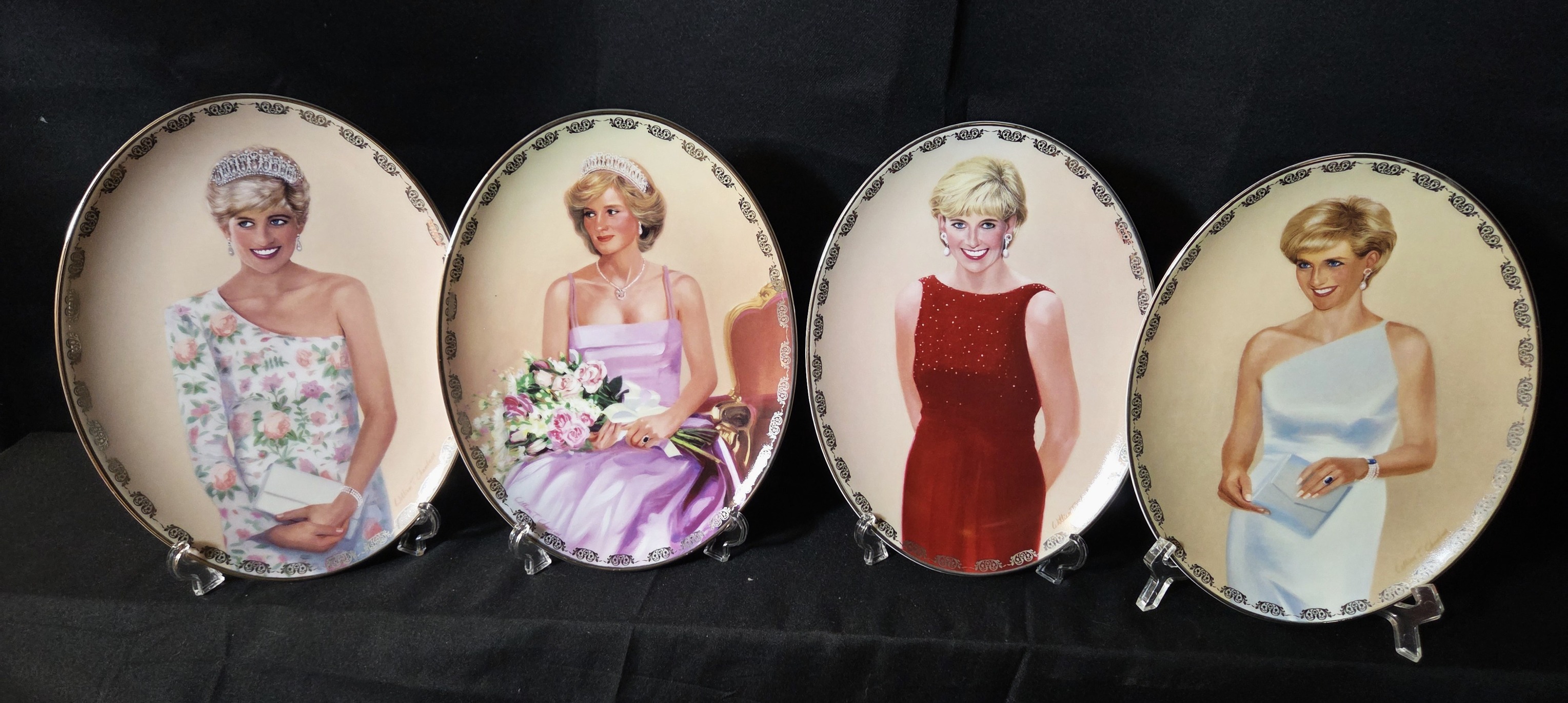 A beautiful collection of 7 limited edition porcelain