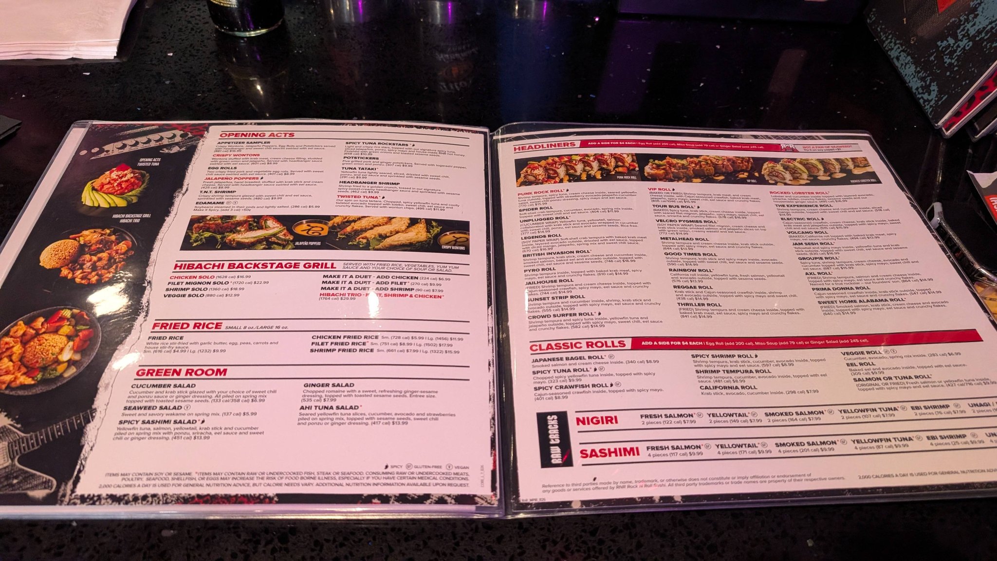Rock n Roll Sushi in RVA offers happy hour and full menu with rock