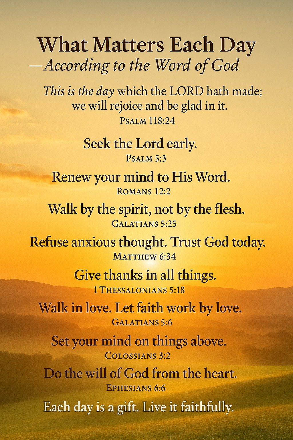Inspirational Bible Verses | 📖 What Matters Each Day 🌅 | Facebook