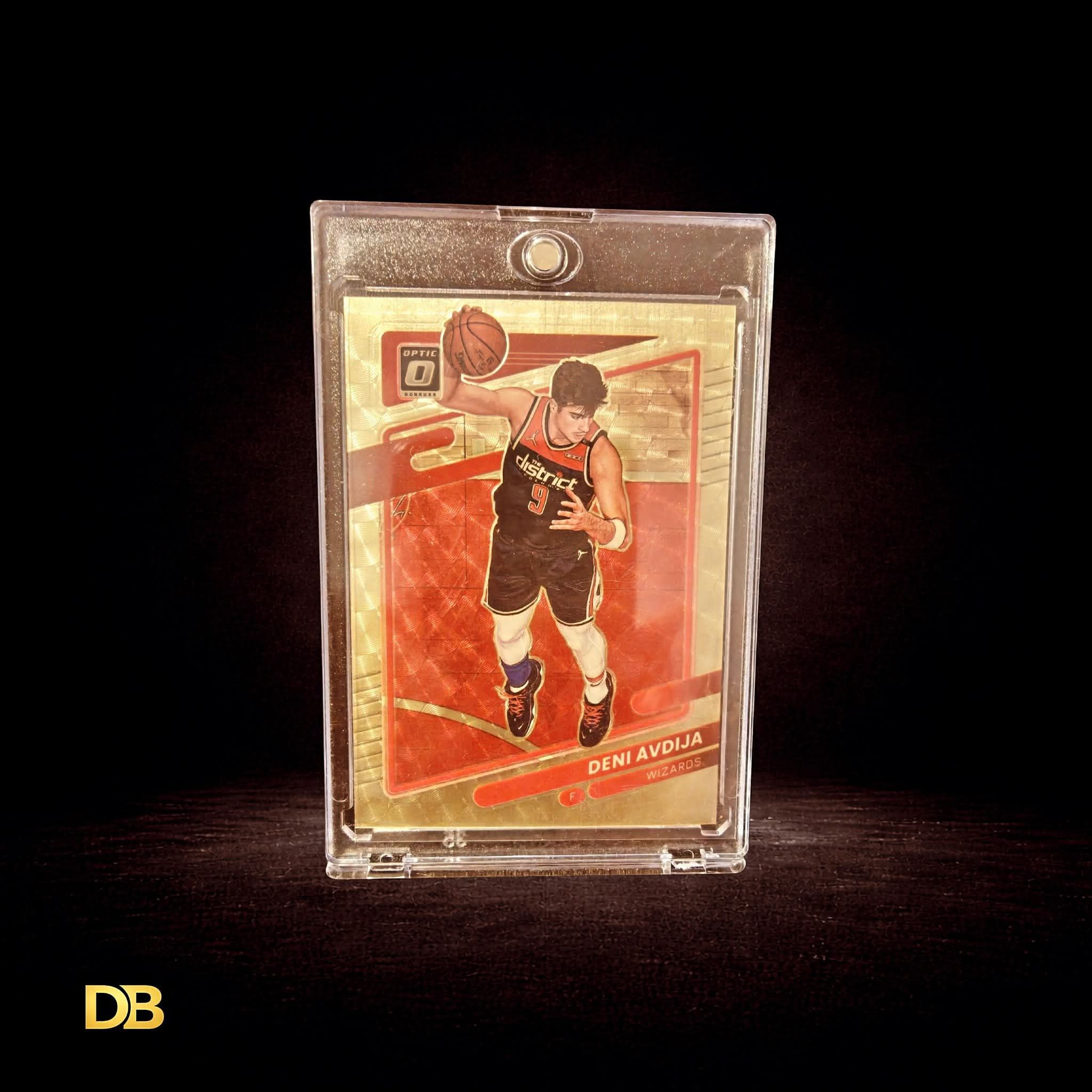 What is the value of 2021 Deni Avdija gold vinyl card?