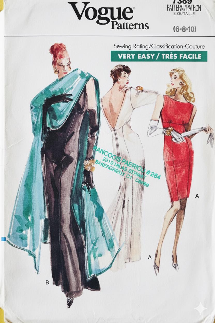Patron De Couture VOGUE 1979 Signé Lagerfeld - Neuf Et Intact