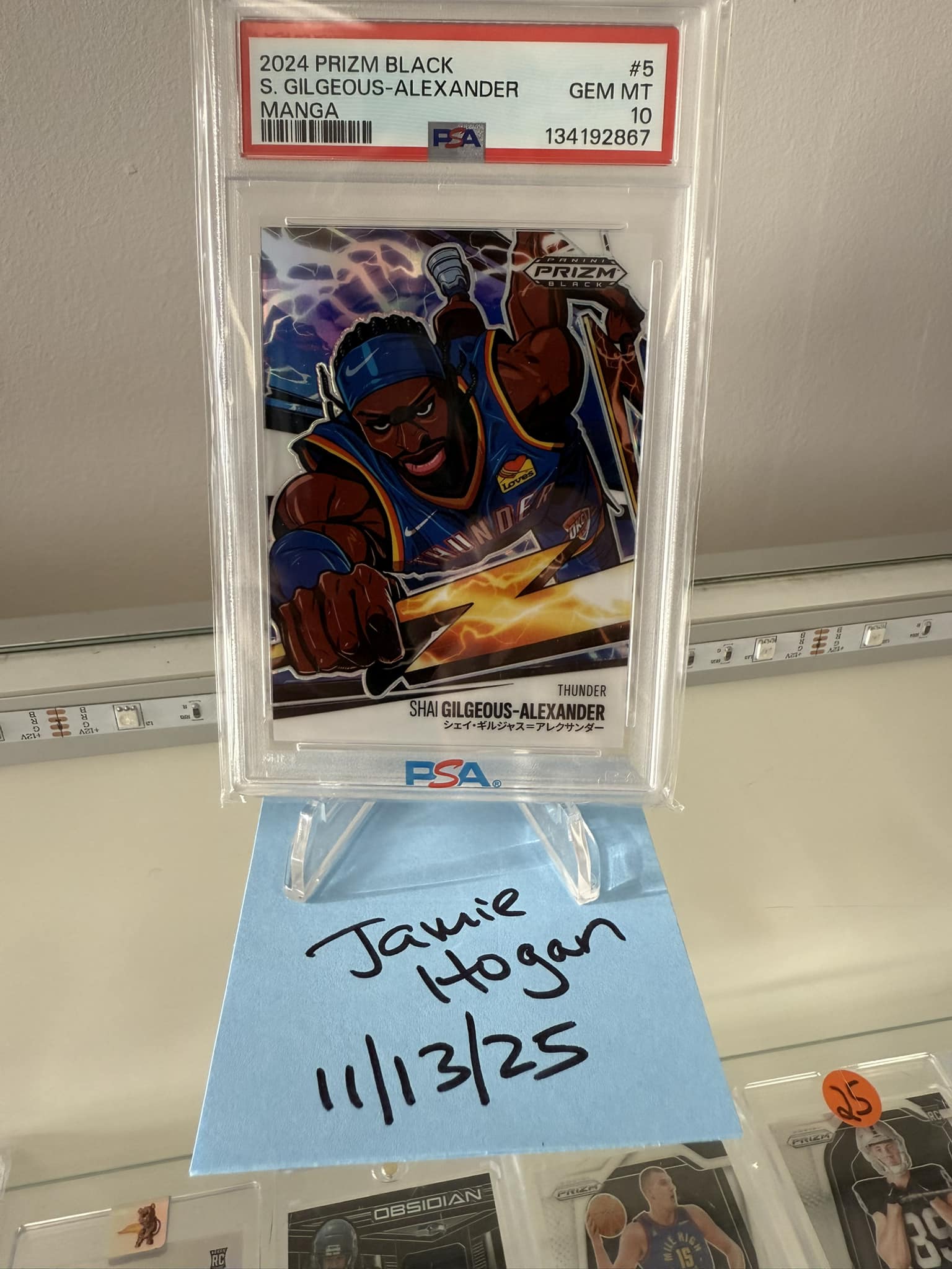 Prizm Black Manga - Shai Gilgeous-Alexander PSA 10. Only one other 