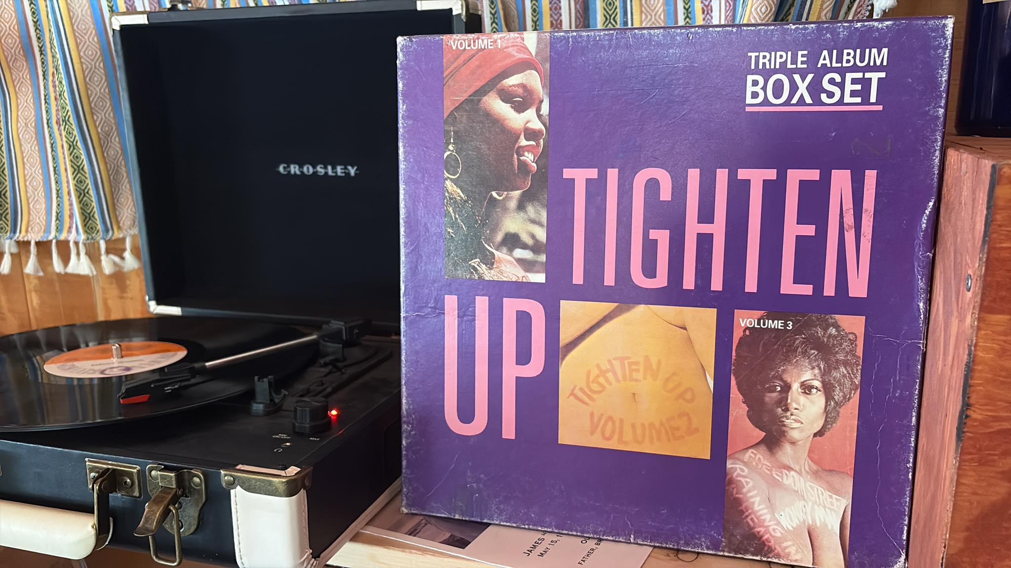 First play of the day again. VOLUME CR-O-SLEY TRIPLE ALBUM O 