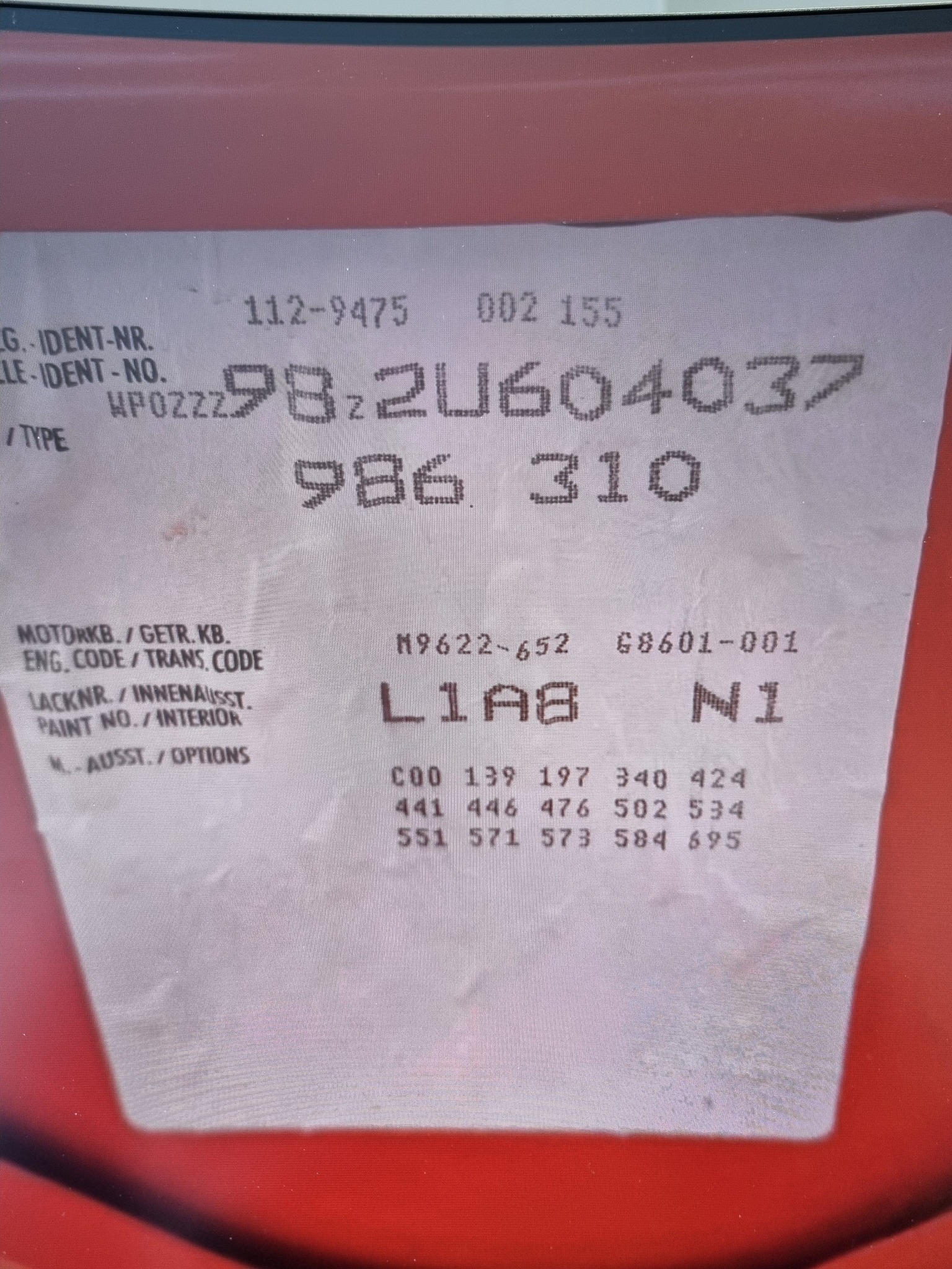 Does anyone know how to decode this production label ? Been trying