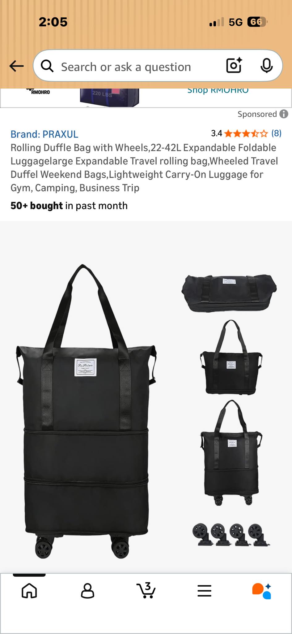 branded duffel bags for traveling 100l foldable eddie Bauer Medium Ripstop EB900 Black/ Grey Steel shaped zip main compartment fits clothes shoes gear and essentials for organized vacation or gym prep Reinforced grab handles on top front and bottom make lifting loading and overhead storage fast and efficient Compression straps secure packed items during flights road trips or bus rides 45L expedition duffel, off to