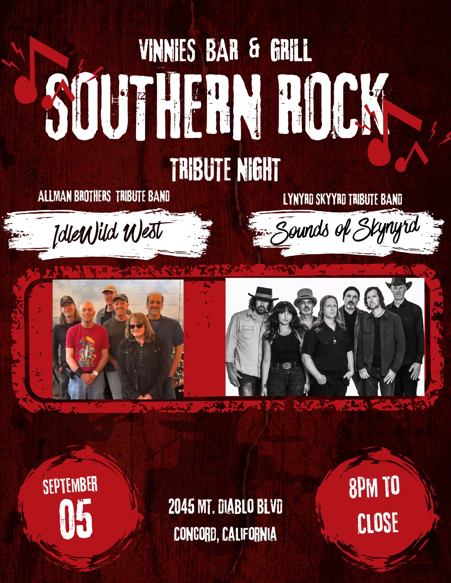 Tribute bands playing in Sunnyvale next Saturday