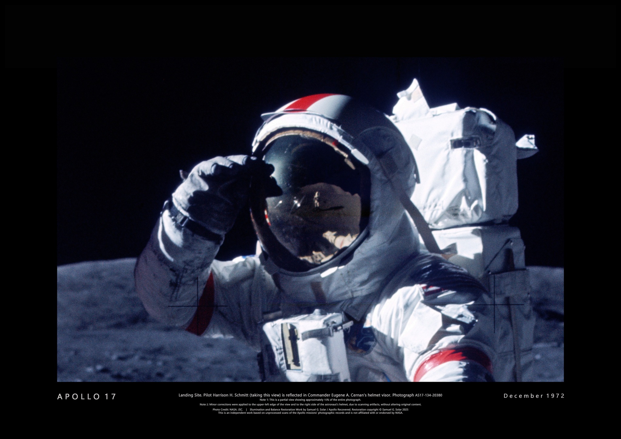 Apollo 17 Pilot, Harrison “Jack” Schmitt on the lunar surface with