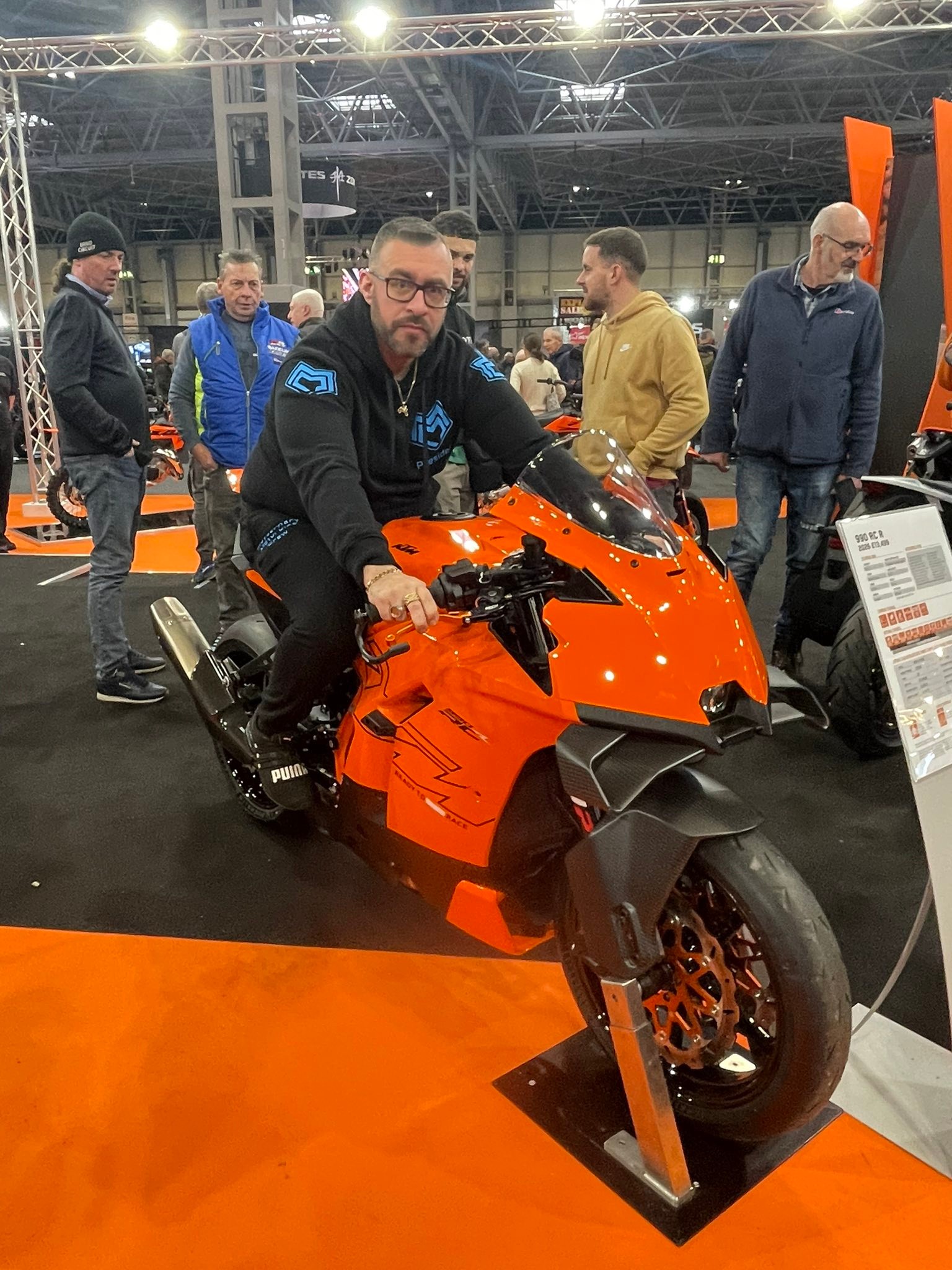 KTM motorcycle models at MCL show