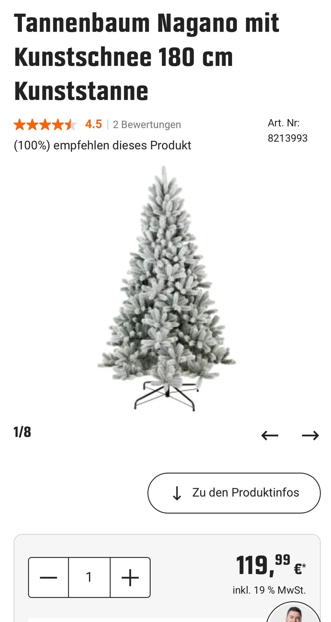 Da Weihnachten ja quasi wieder vor der Türe steht, würde ich meinen Tannenbaum gerne verkaufen. Er hat jetzt 2 Jahre den Grinch beheimatet aber es ist Zeit für etwas anderes. Neupreis 120€