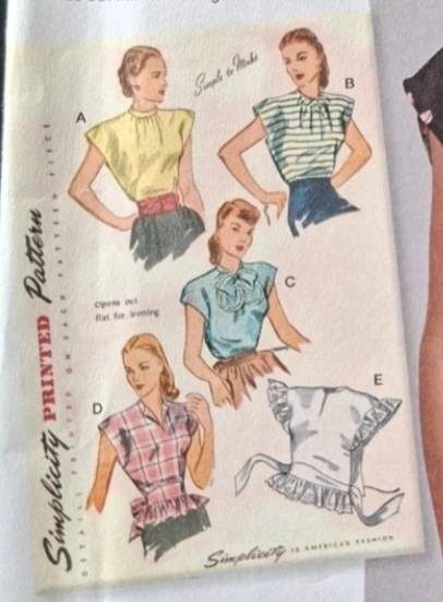 What is the pattern number for the vintage Simplicity pattern?