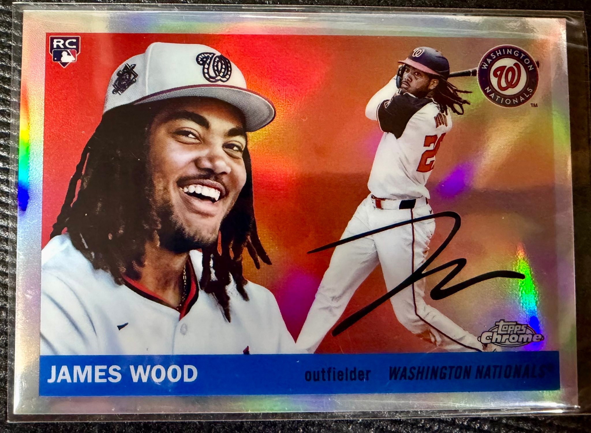 2025 Topps Chrome Platinum Anniversary James Wood Rookie Card 