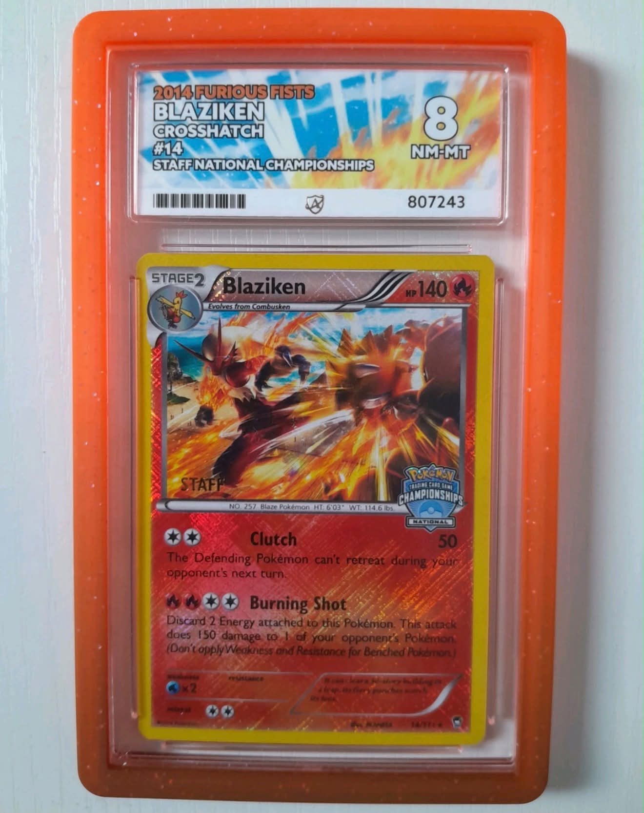Where to find 2014 Championship staff stamped Blaziken card
