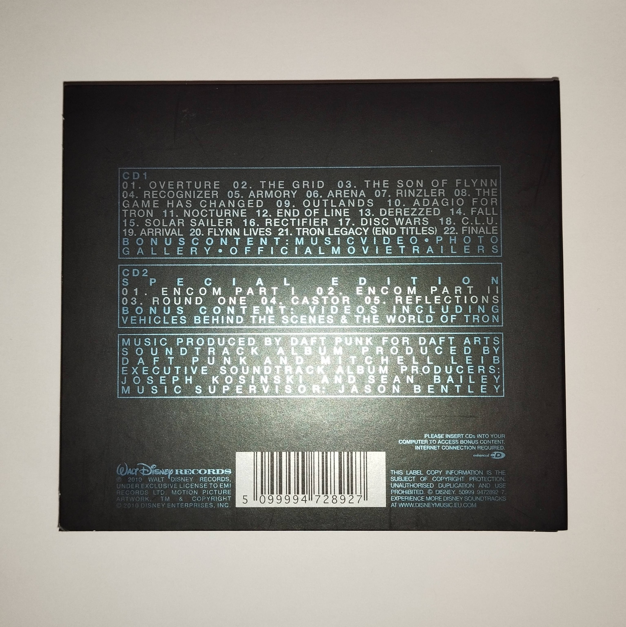 TRON LEGACY soundtrack 2CD special edition